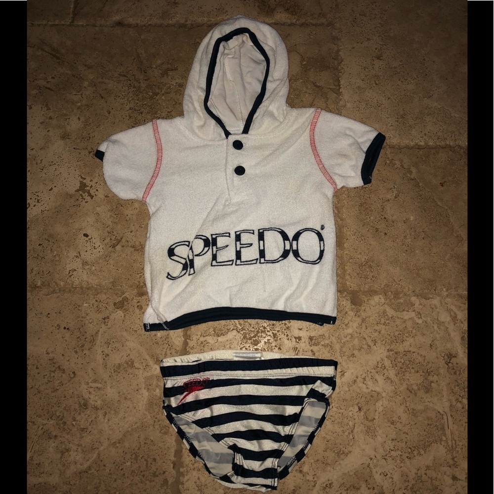 Speedo swimming suit & cover 3-6M